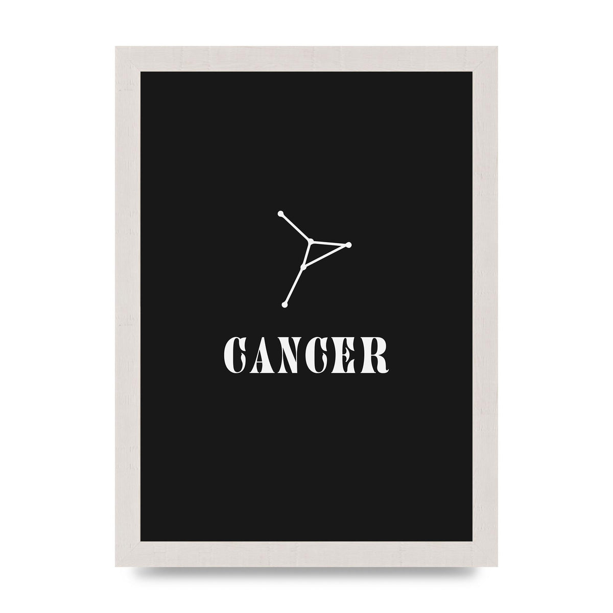 Minimalist Horoscope Star Sign Series Cancer Wall Art - A4 framed