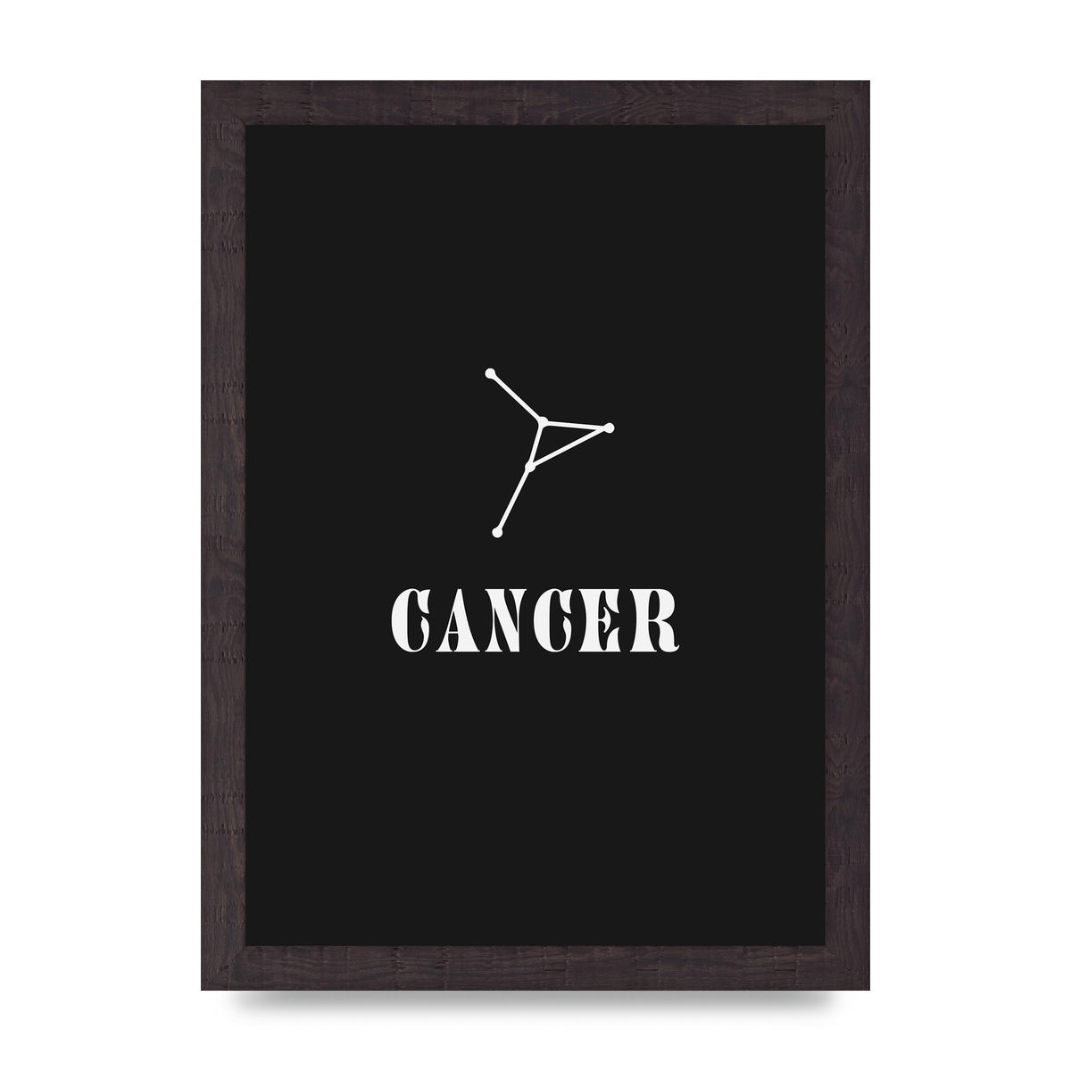 Minimalist Horoscope Star Sign Series Cancer Wall Art - A4 framed