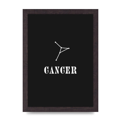 Minimalist Horoscope Star Sign Series Cancer Wall Art - A4 framed