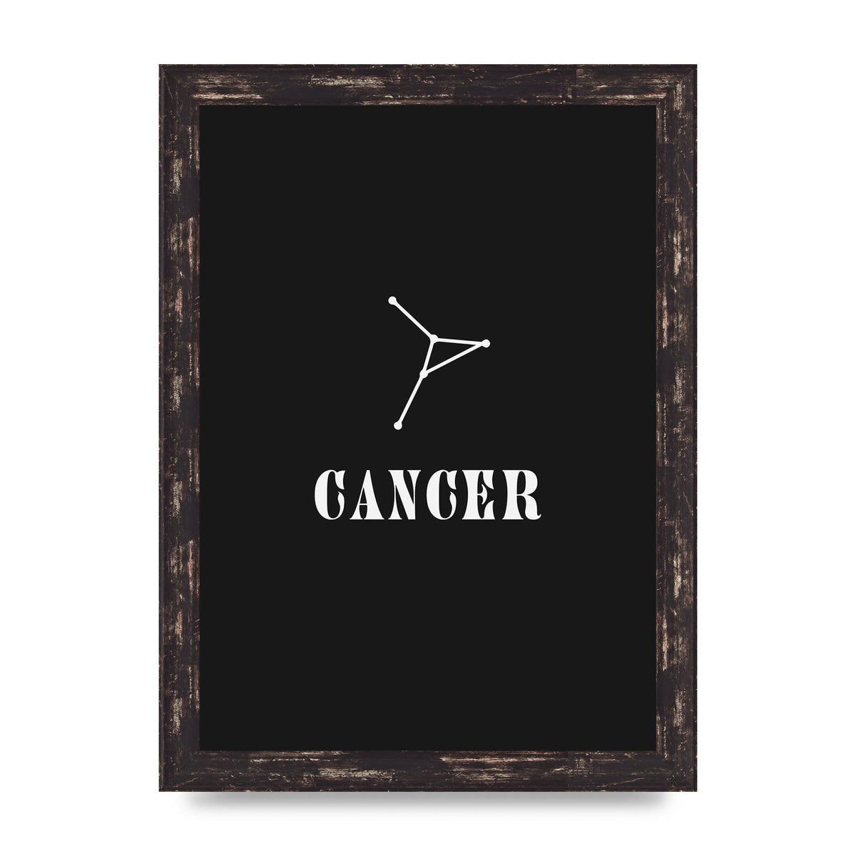 Minimalist Horoscope Star Sign Series Cancer Wall Art - A4 framed