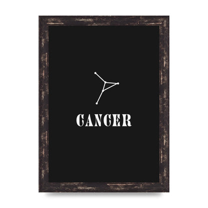 Minimalist Horoscope Star Sign Series Cancer Wall Art - A4 framed