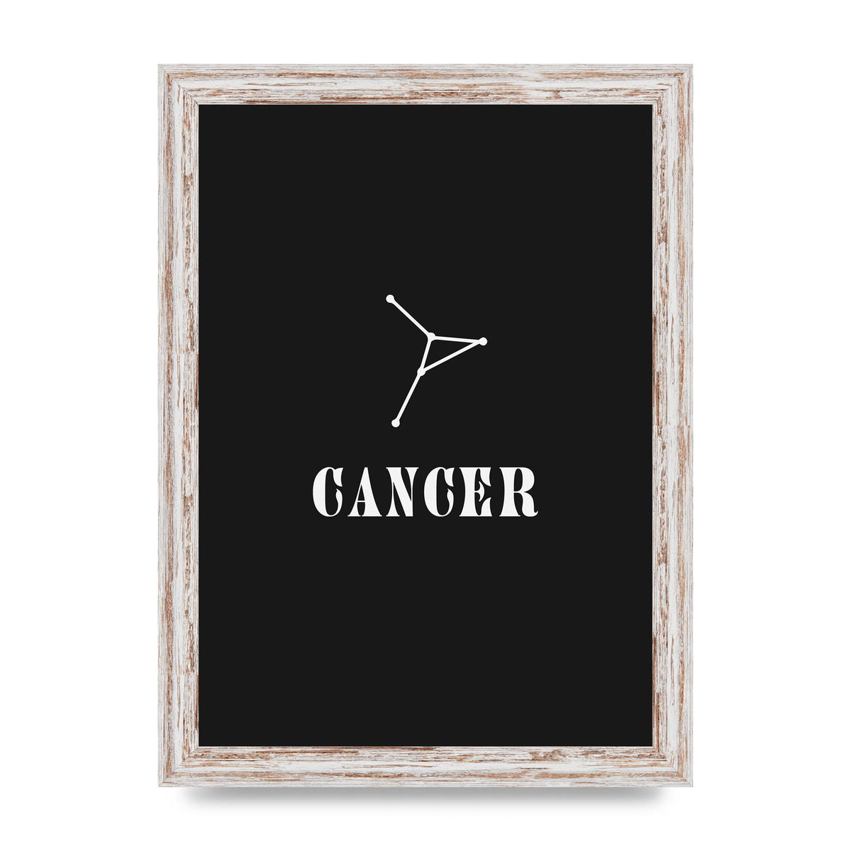 Minimalist Horoscope Star Sign Series Cancer Wall Art - A4 framed