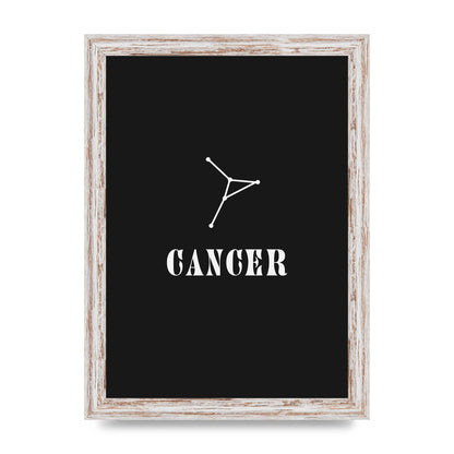 Minimalist Horoscope Star Sign Series Cancer Wall Art - A4 framed