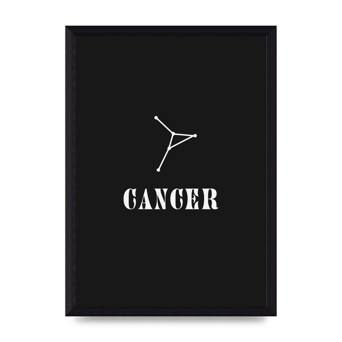 Minimalist Horoscope Star Sign Series Cancer Wall Art - A4 framed