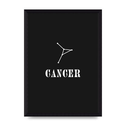 Minimalist Horoscope Star Sign Series Cancer Wall Art - A4 framed