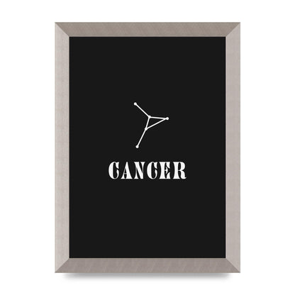 Minimalist Horoscope Star Sign Series Cancer Wall Art - A4 framed