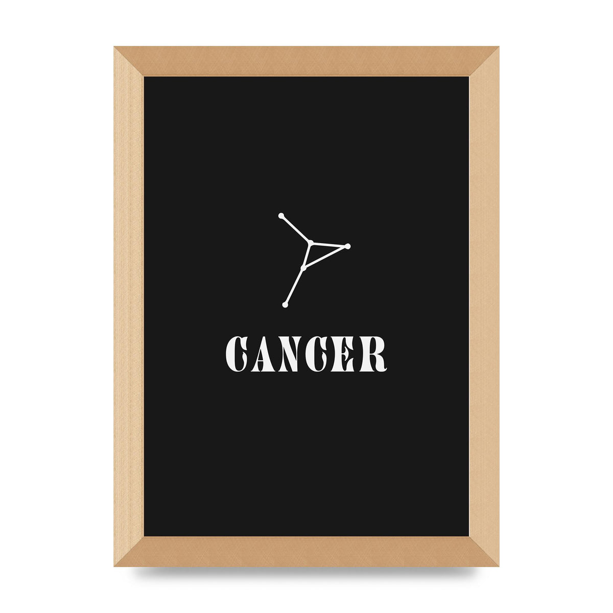 Minimalist Horoscope Star Sign Series Cancer Wall Art - A4 framed