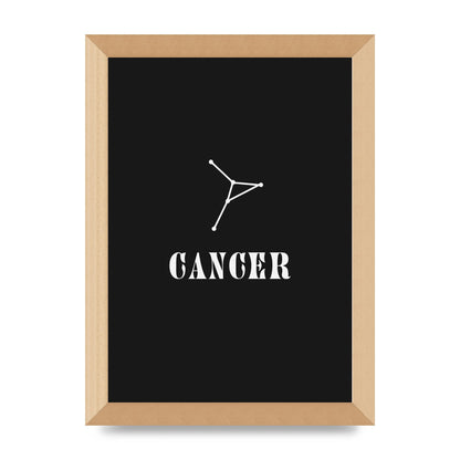 Minimalist Horoscope Star Sign Series Cancer Wall Art - A4 framed