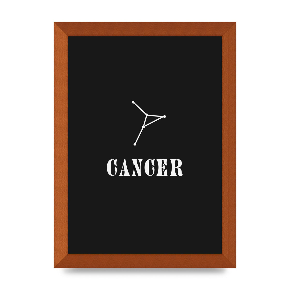 Minimalist Horoscope Star Sign Series Cancer Wall Art - A4 framed