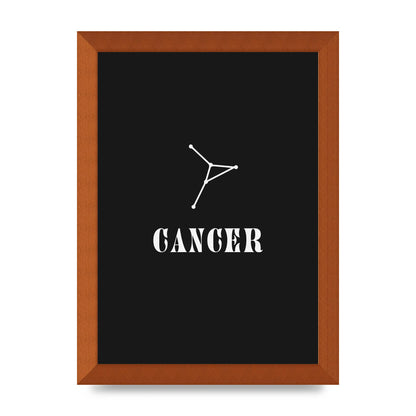 Minimalist Horoscope Star Sign Series Cancer Wall Art - A4 framed