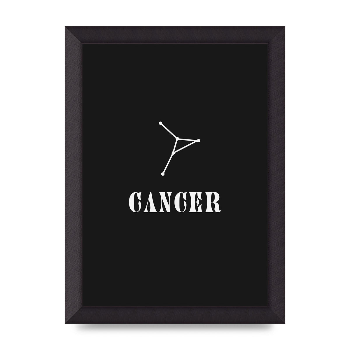 Minimalist Horoscope Star Sign Series Cancer Wall Art - A4 framed