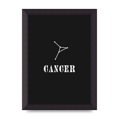 Minimalist Horoscope Star Sign Series Cancer Wall Art - A4 framed