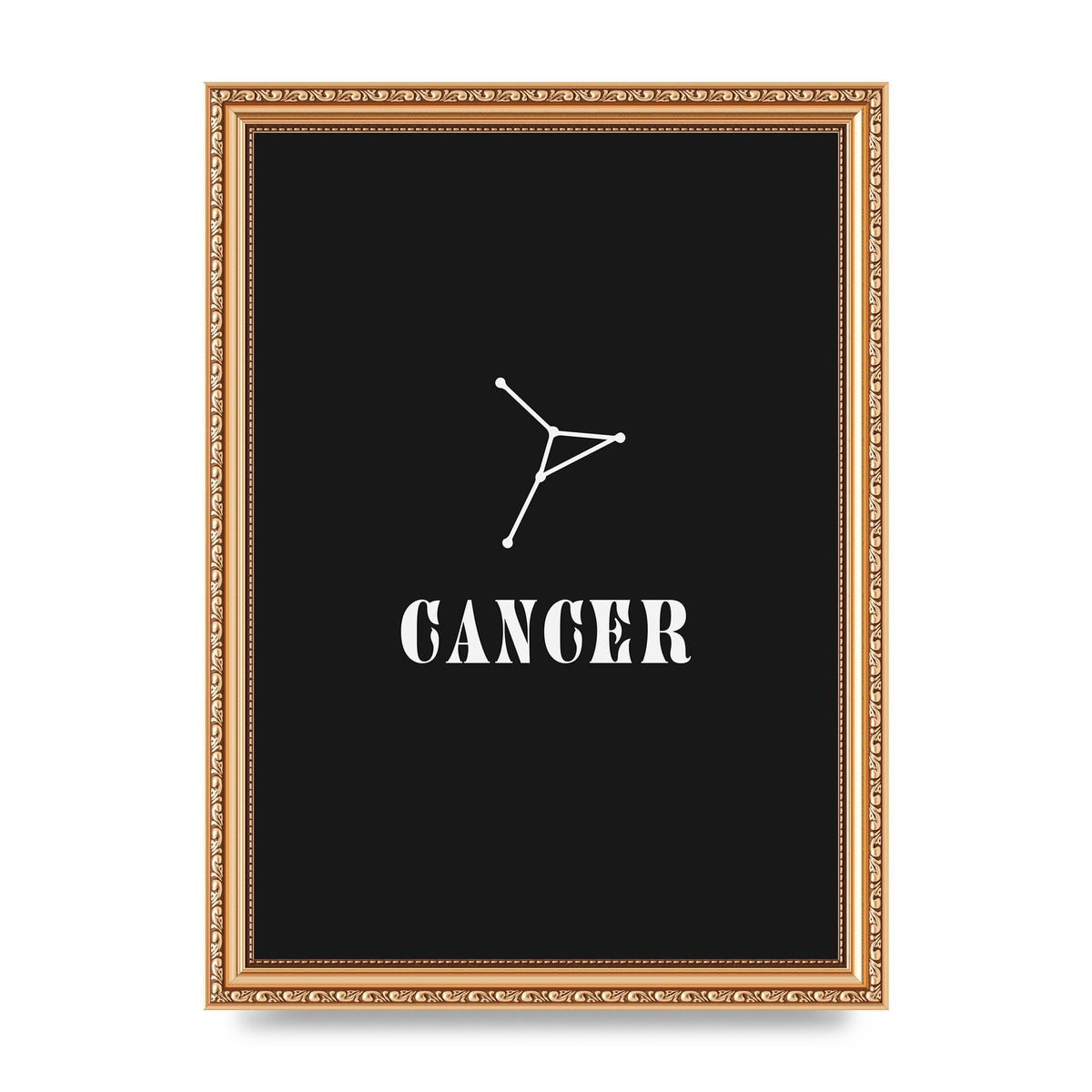 Minimalist Horoscope Star Sign Series Cancer Wall Art - A4 framed