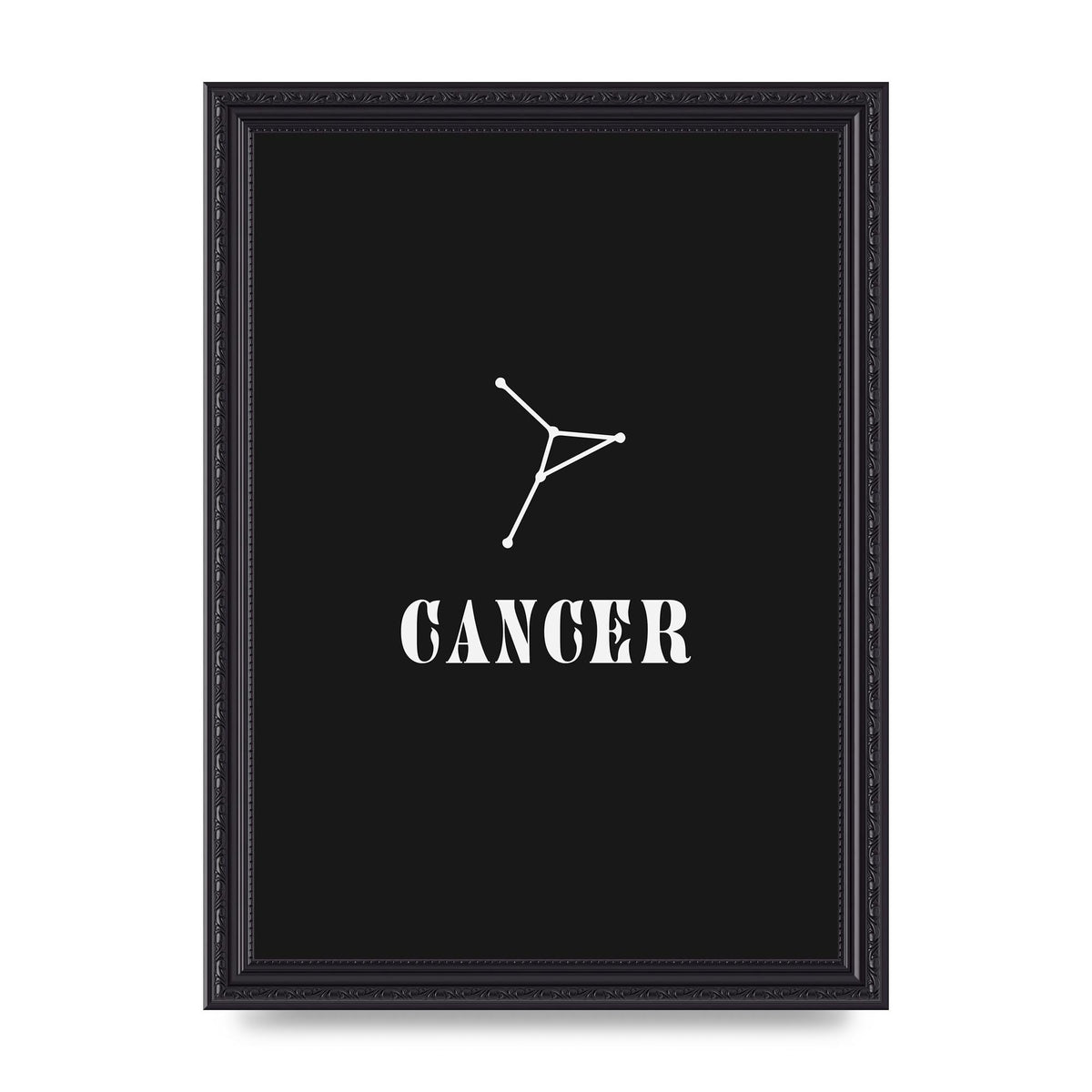 Minimalist Horoscope Star Sign Series Cancer Wall Art - A4 framed