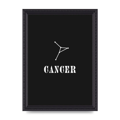 Minimalist Horoscope Star Sign Series Cancer Wall Art - A4 framed