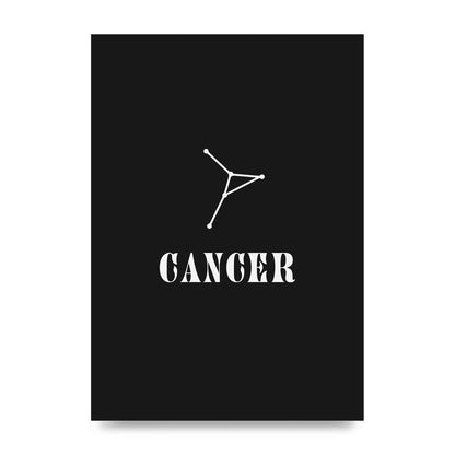 Minimalist Horoscope Star Sign Series Cancer Wall Art - unframed print