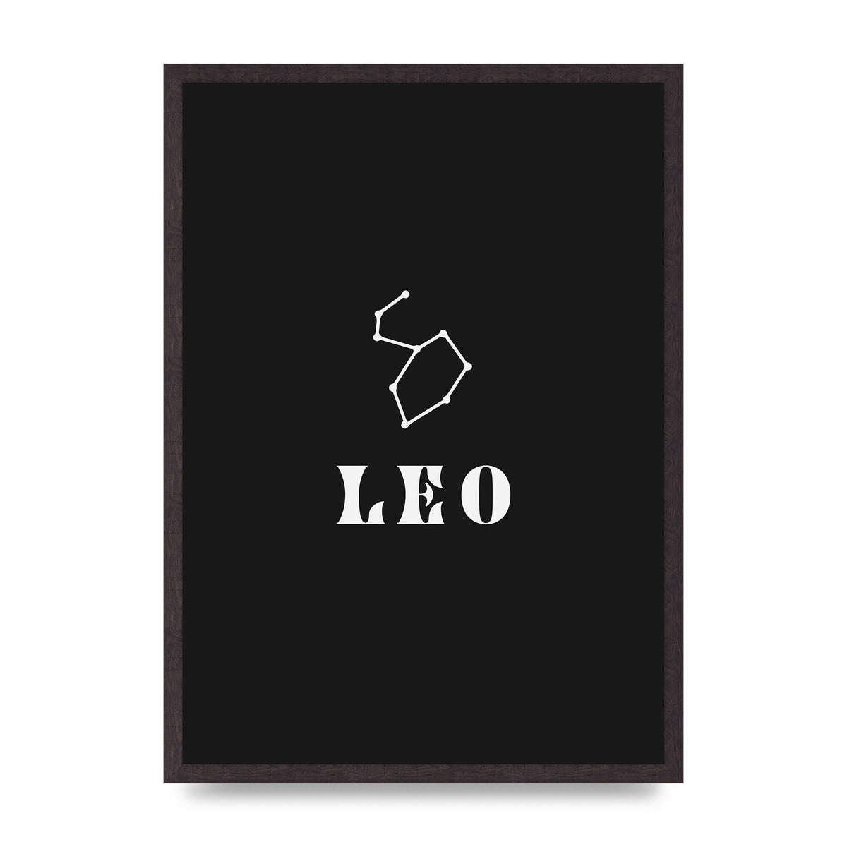 Minimalist Horoscope Star Sign Series Leo Art For The Home - A2 framed