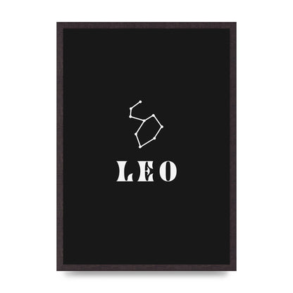 Minimalist Horoscope Star Sign Series Leo Art For The Home - A2 framed