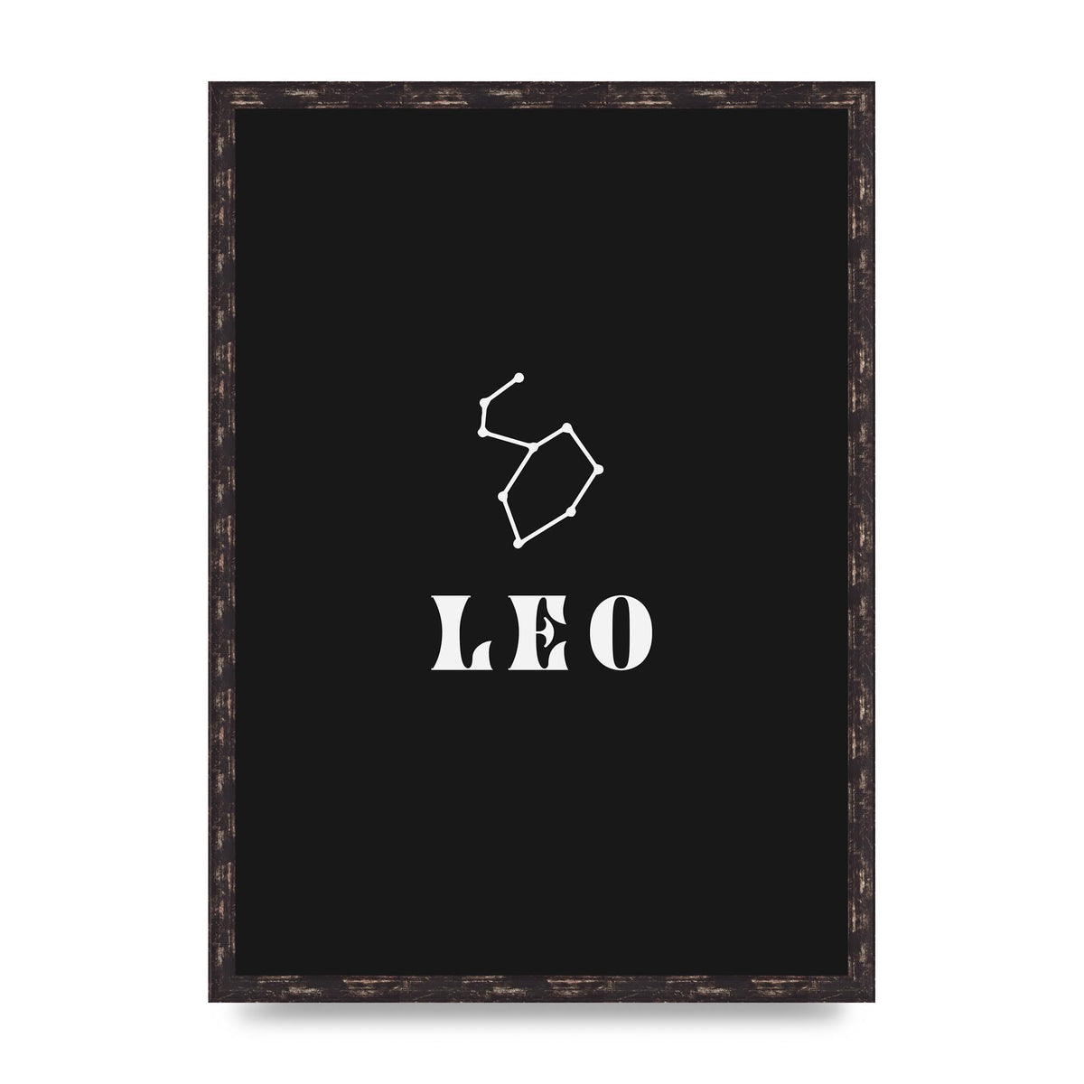 Minimalist Horoscope Star Sign Series Leo Art For The Home - A2 framed