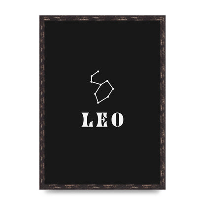Minimalist Horoscope Star Sign Series Leo Art For The Home - A2 framed