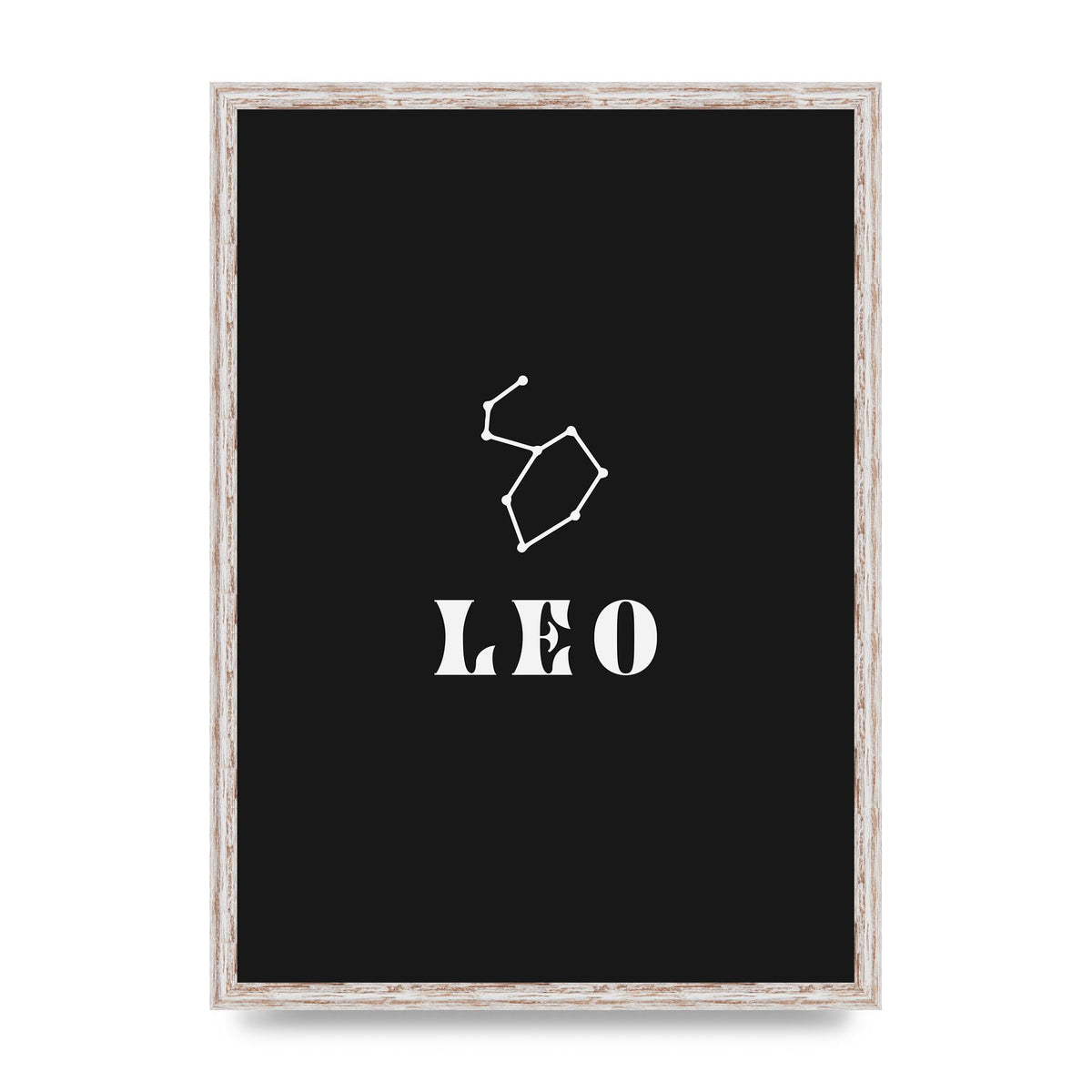 Minimalist Horoscope Star Sign Series Leo Art For The Home - A2 framed