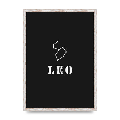 Minimalist Horoscope Star Sign Series Leo Art For The Home - A2 framed