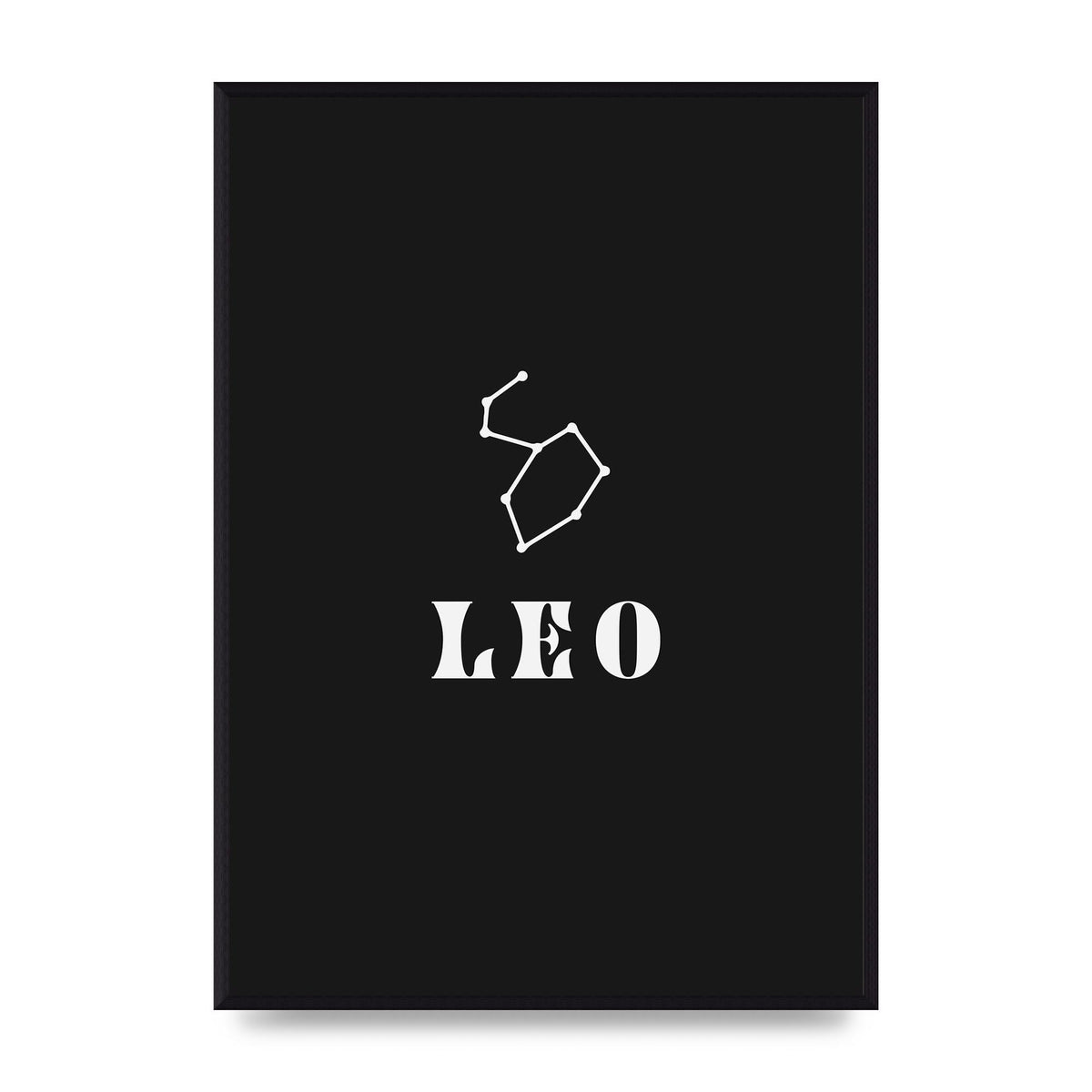 Minimalist Horoscope Star Sign Series Leo Art For The Home - A2 framed