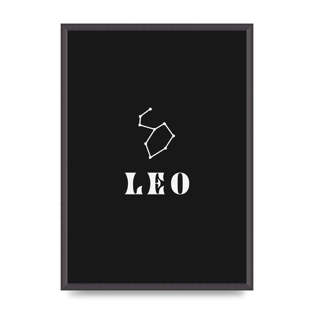 Minimalist Horoscope Star Sign Series Leo Art For The Home - A2 framed