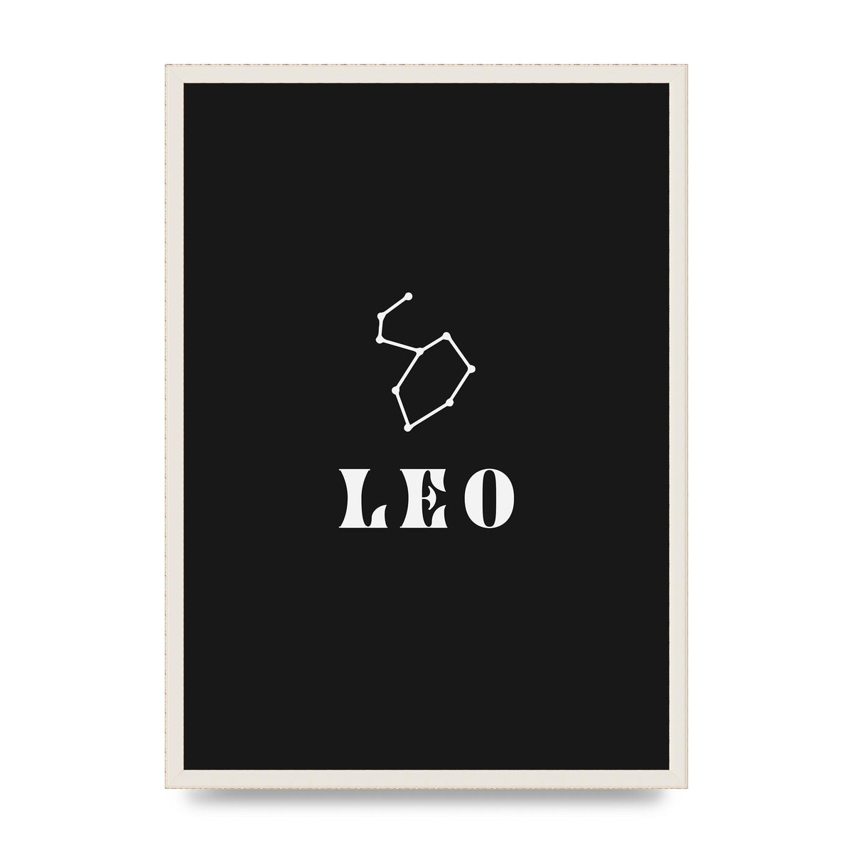 Minimalist Horoscope Star Sign Series Leo Art For The Home - A2 framed