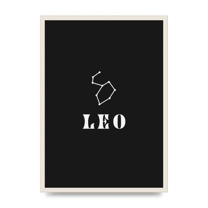 Minimalist Horoscope Star Sign Series Leo Art For The Home - A2 framed