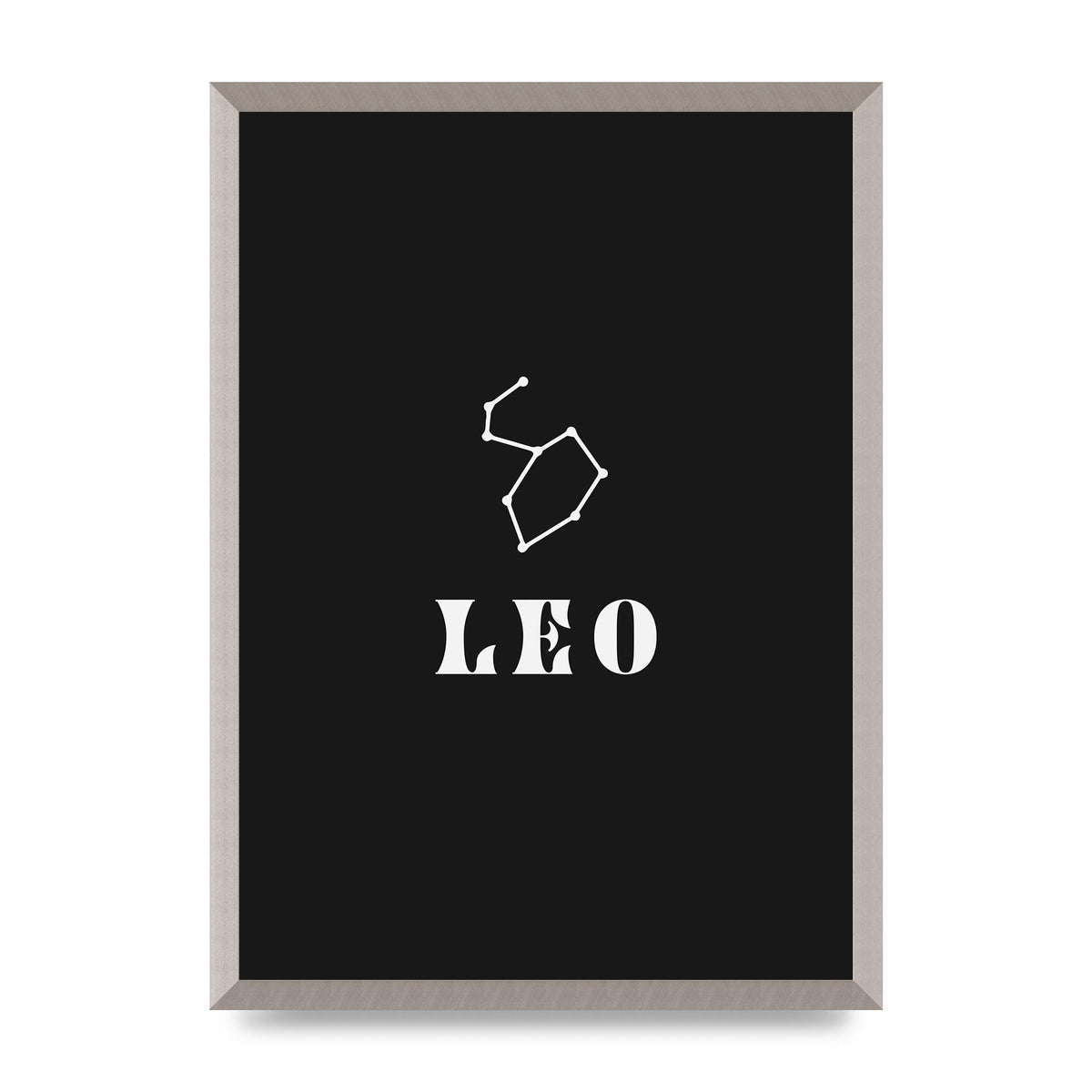 Minimalist Horoscope Star Sign Series Leo Art For The Home - A2 framed