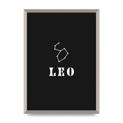 Minimalist Horoscope Star Sign Series Leo Art For The Home - A2 framed