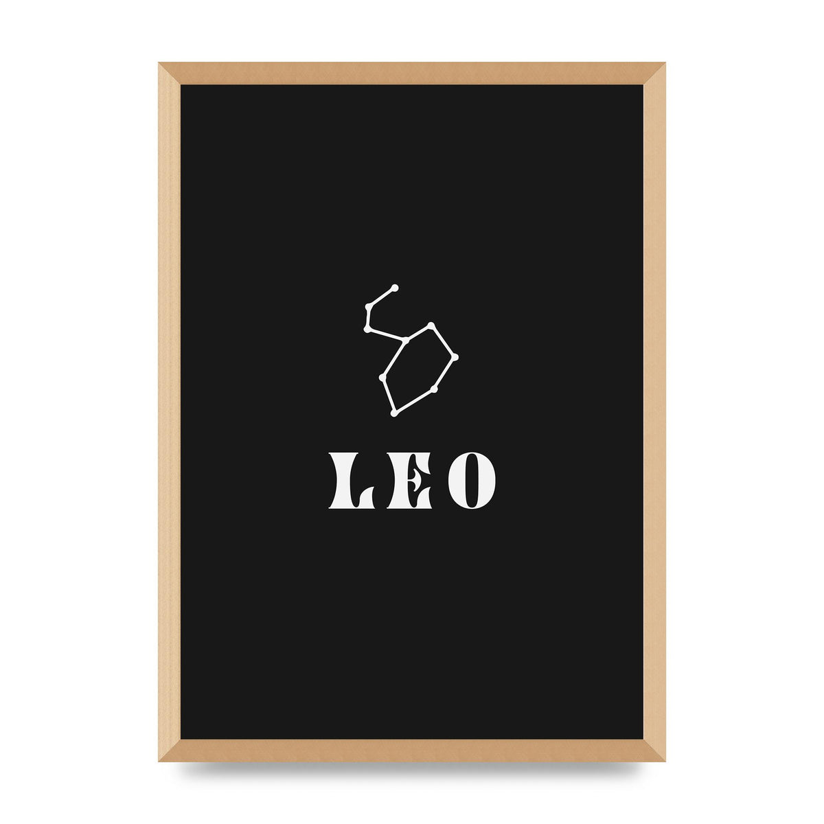 Minimalist Horoscope Star Sign Series Leo Art For The Home - A2 framed