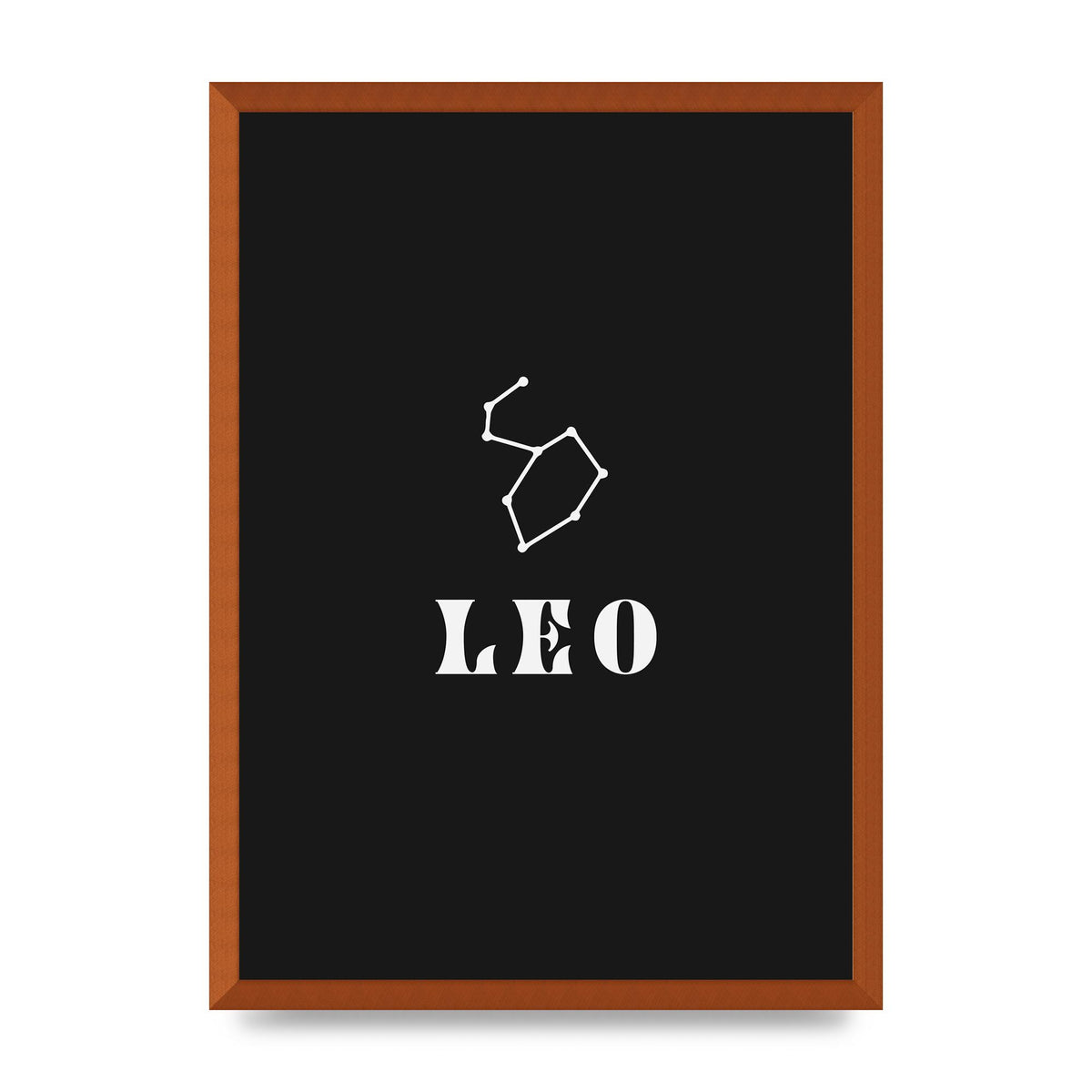 Minimalist Horoscope Star Sign Series Leo Art For The Home - A2 framed