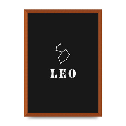 Minimalist Horoscope Star Sign Series Leo Art For The Home - A2 framed