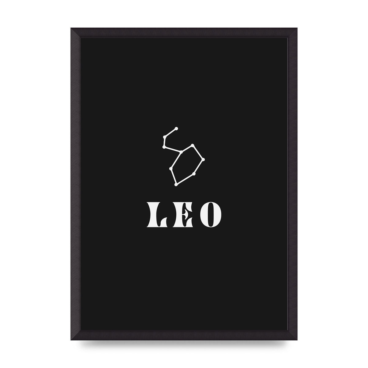 Minimalist Horoscope Star Sign Series Leo Art For The Home - A2 framed
