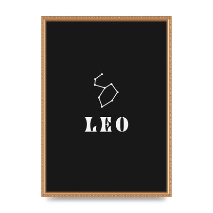 Minimalist Horoscope Star Sign Series Leo Art For The Home - A2 framed