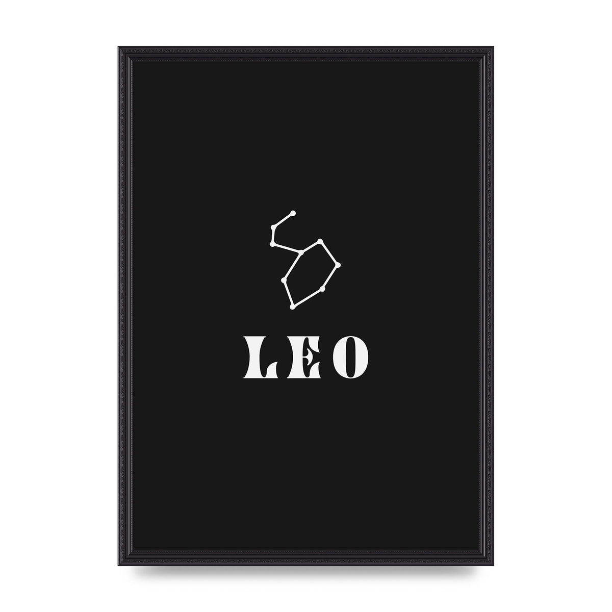 Minimalist Horoscope Star Sign Series Leo Art For The Home - A2 framed