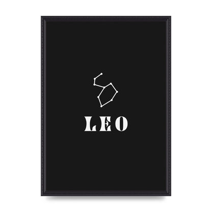 Minimalist Horoscope Star Sign Series Leo Art For The Home - A2 framed