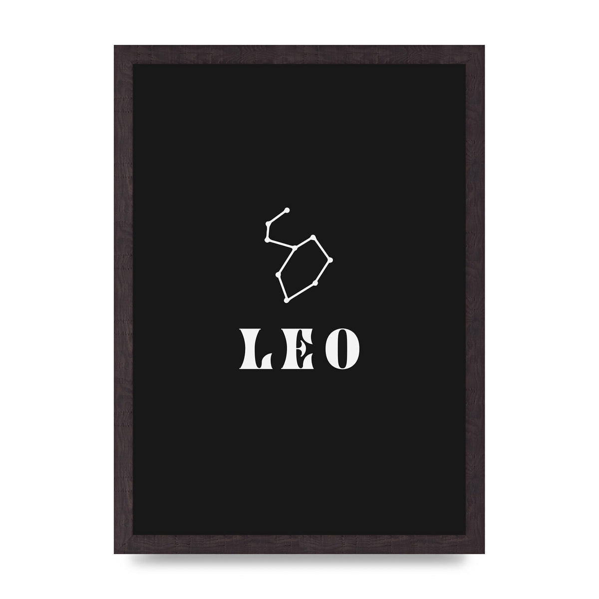 Minimalist Horoscope Star Sign Series Leo Art For The Home - A3 framed