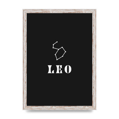 Minimalist Horoscope Star Sign Series Leo Art For The Home - A3 framed