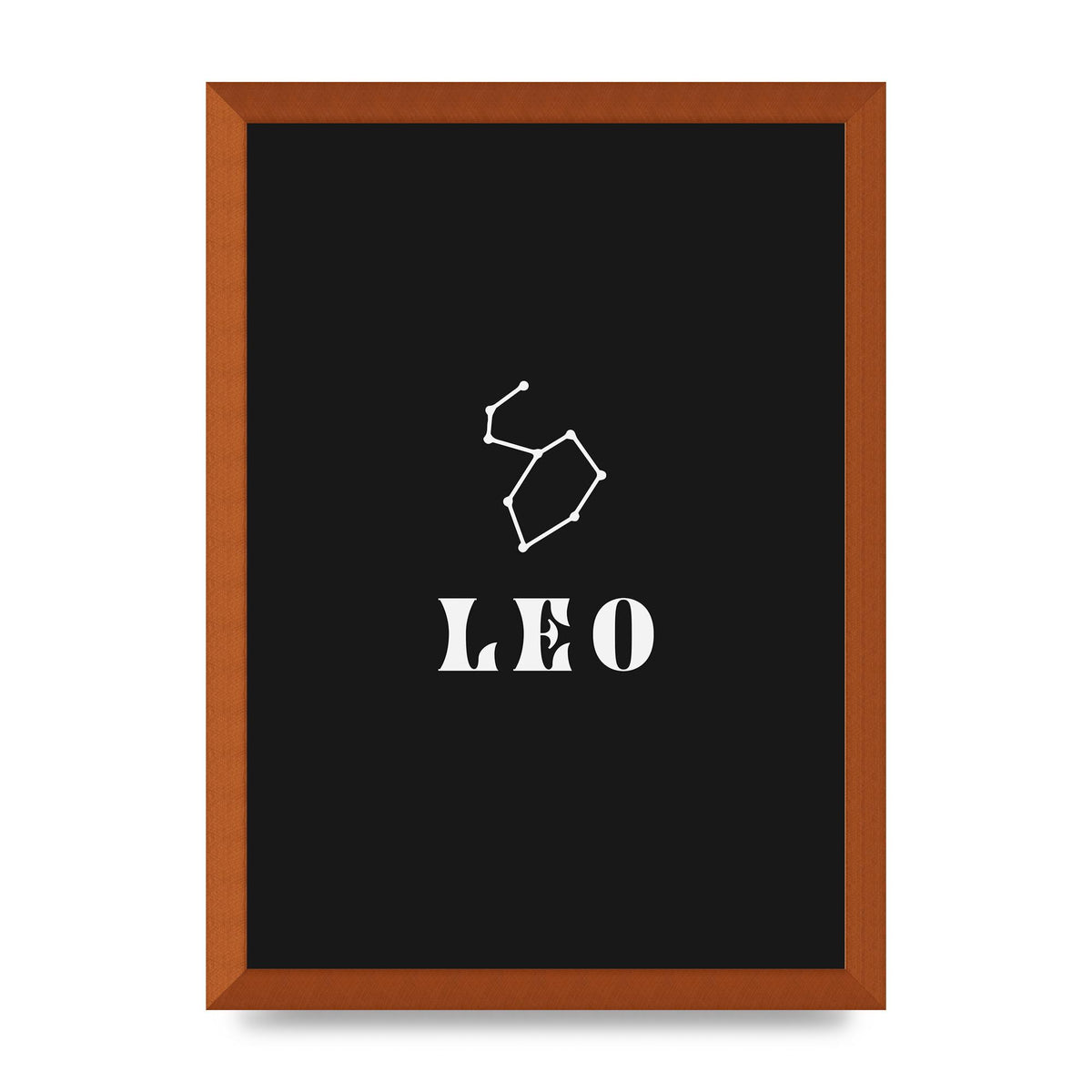 Minimalist Horoscope Star Sign Series Leo Art For The Home - A3 framed