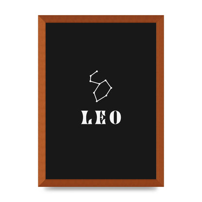 Minimalist Horoscope Star Sign Series Leo Art For The Home - A3 framed