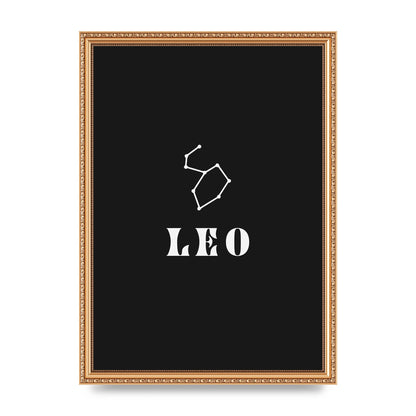 Minimalist Horoscope Star Sign Series Leo Art For The Home - A3 framed