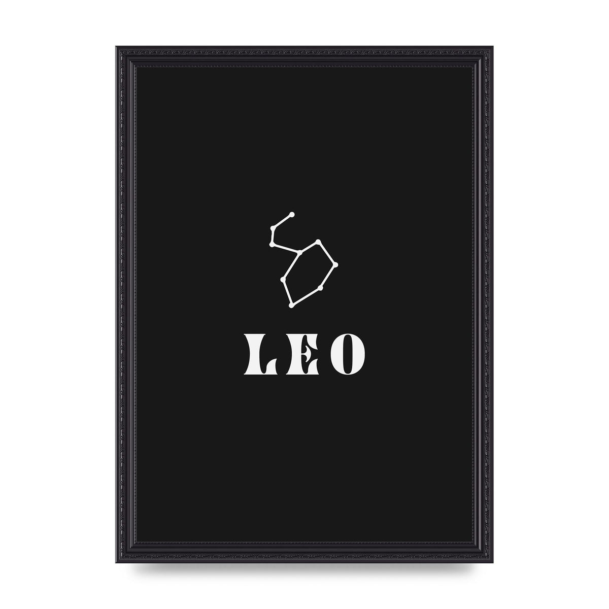 Minimalist Horoscope Star Sign Series Leo Art For The Home - A3 framed