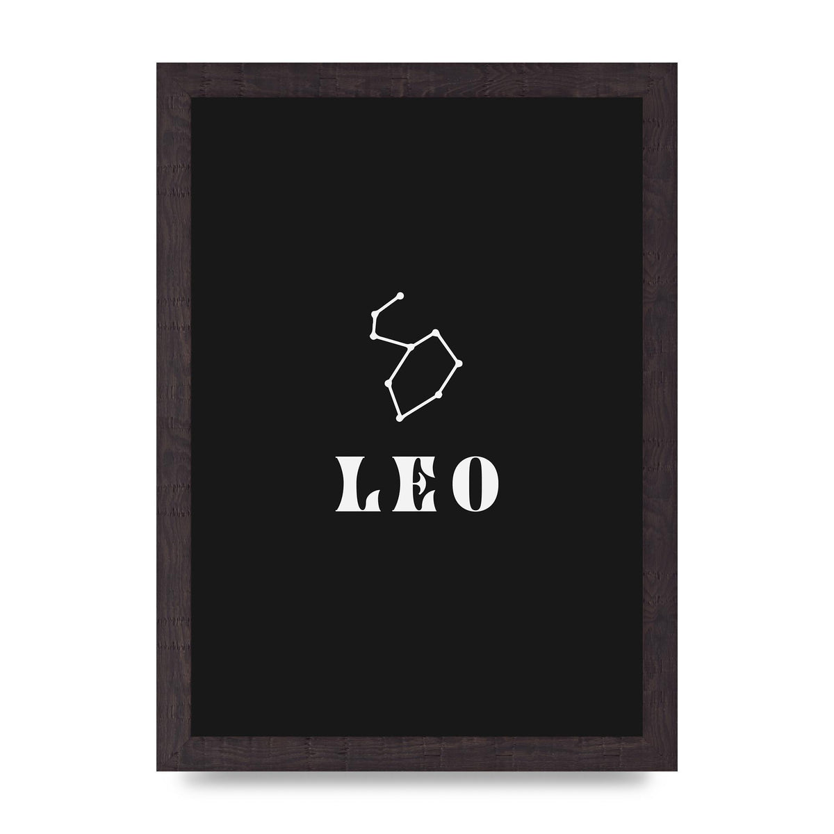 Minimalist Horoscope Star Sign Series Leo Art For The Home - A4 framed