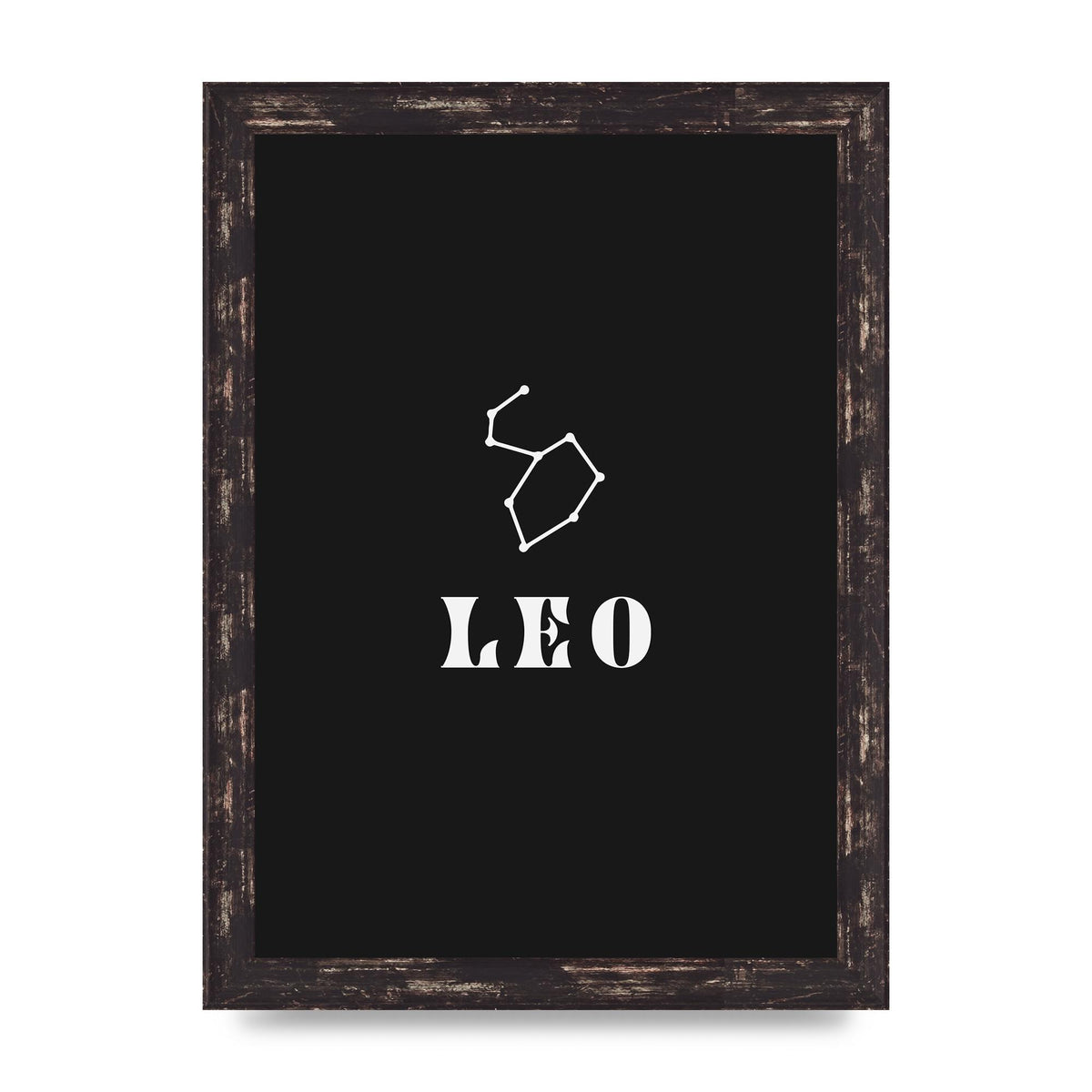 Minimalist Horoscope Star Sign Series Leo Art For The Home - A4 framed
