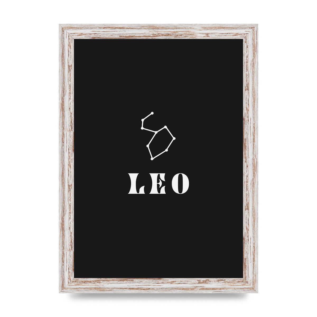 Minimalist Horoscope Star Sign Series Leo Art For The Home - A4 framed