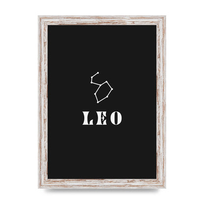 Minimalist Horoscope Star Sign Series Leo Art For The Home - A4 framed
