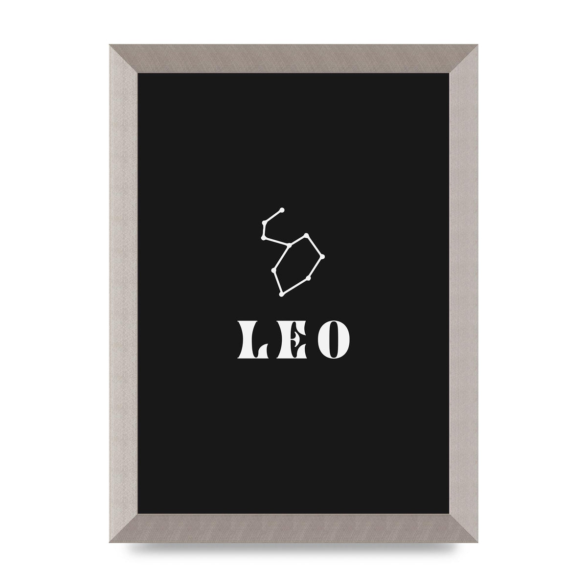 Minimalist Horoscope Star Sign Series Leo Art For The Home - A4 framed